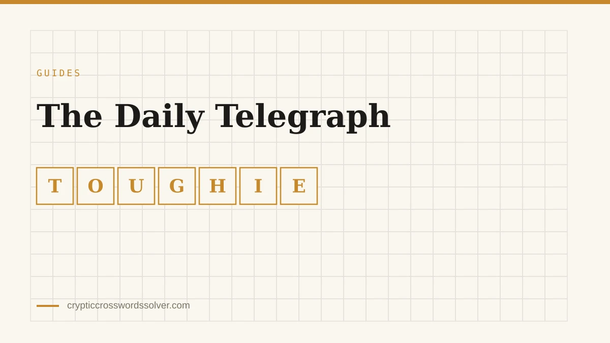 A newspaper-style crossword grid representing the Daily Telegraph cryptic crossword
